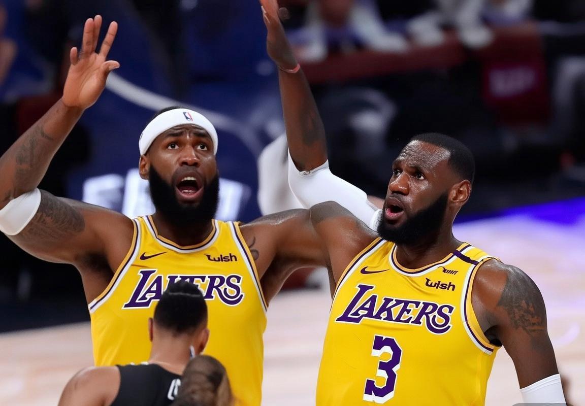 湖人110-106险胜马刺：詹姆斯戴维斯双星闪耀制胜